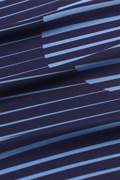 Bursa İpek Blue Dila Pattern Sura Silk Scarf