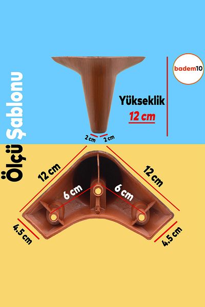Badem10 Picior Mobilier 12 Cm Nuc Maro Culoare Picior Canapea Fotoliu Modele