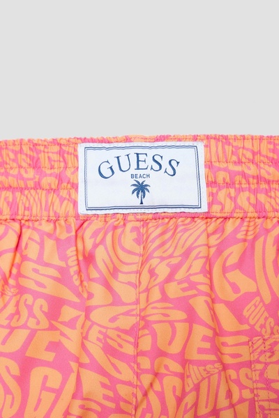 Guess SWIMTRUNK MEDIUM DISTORTED 100 Erkek Turuncu Mayo F5GT04WG2D2-P6ER