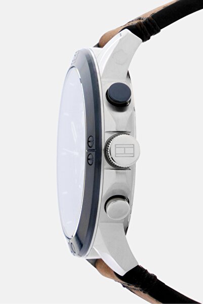 Tommy Hilfiger Men 1791895 Leather Watch 46 Mm, Brown