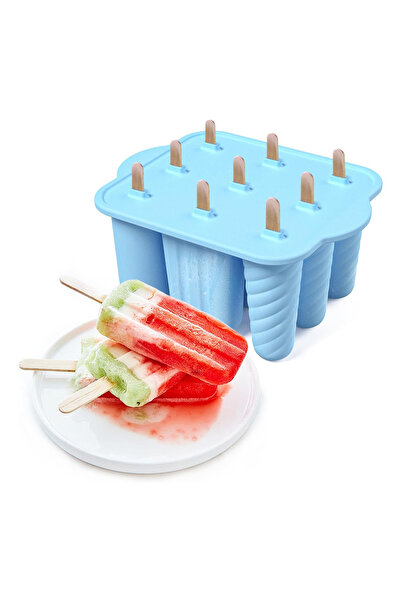 Eminonutoptanci Silikon Buz Dondurma Kalıbı 3 Farklı Dondurma Kalıbı 9 Lu