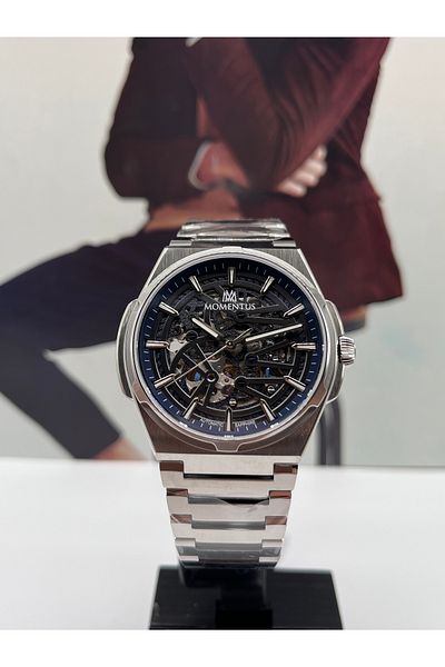 Momentus Skeleton Automatic Mens Wrist Watch 5 Atm Waterproof with 3 Years Warranty