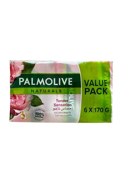 Palmolive Naturals Bar Soap Milk & Rose Oil Value Pack 6 x 170 g
