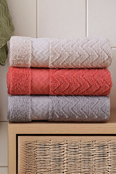 My Catherine Набір з 4 високоякісних товстих рушників для рук та обличчя з 100% бавовни (50x90 см, 280 г/шт.)