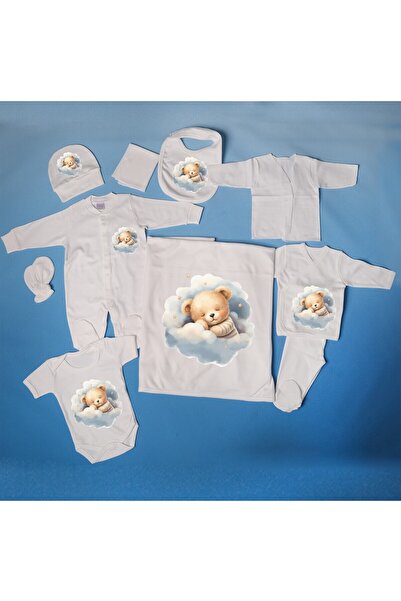 soft wing طقم خروج من المستشفى مكون من 10 قطع - قطن وعضوي Patoset08