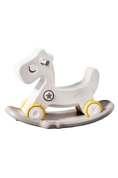 FULLJOY 2-in-1 Rocking Horse for Toddlers with Detachable Balance Board and Footrest