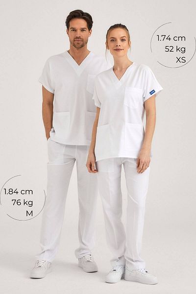 Pozitif Üniforma Λευκή Lycra Νοσοκόμα Τζέρσεϊ Κάτω Κορυφή Χειρουργική Ομάδα Scrubs Ομοιόμορφη χειρουργική φανέλα