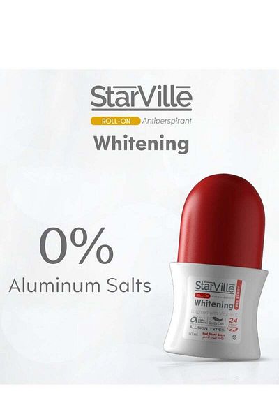 starville Starville Roll-On for Whitening and Eliminating Sweat with Red Berry Scent 60ml