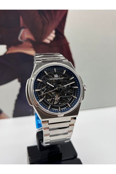 Momentus Skeleton Automatic Mens Wrist Watch 5 Atm Waterproof with 3 Years Warranty