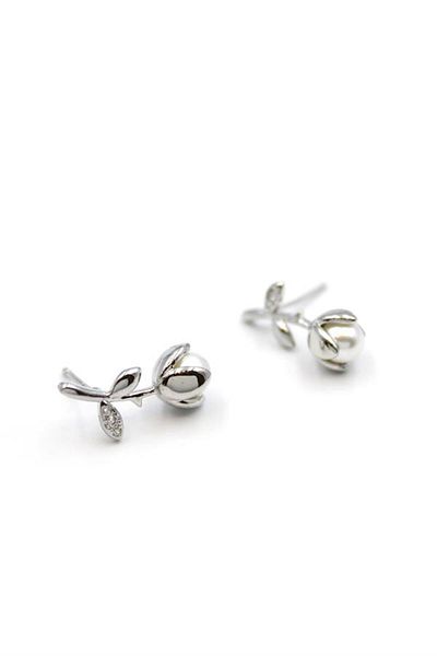 Royaleks Rose earrings - silver