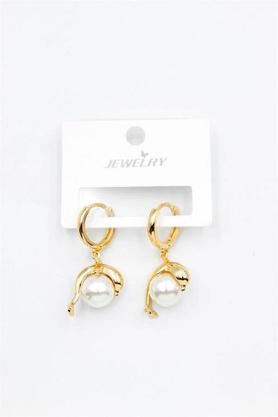 MR RZN STORE Dolphin Earrings with Pearls - Gold