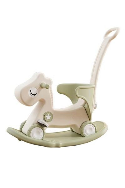 FULLJOY Rocking Horse with Backrest for Toddlers with Detachable Balance Board and Footrest 3 in 1.FJY-2lD033