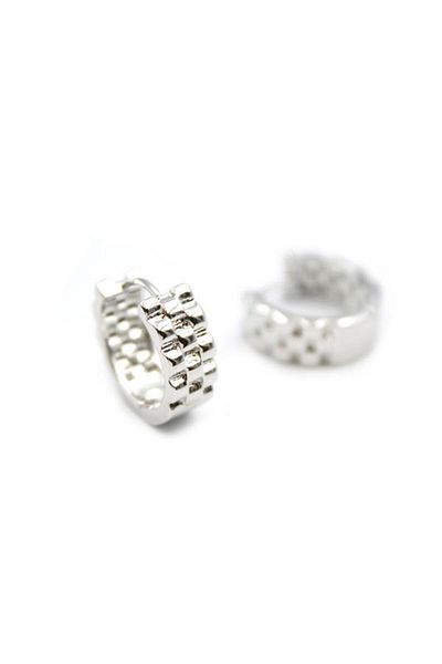 MR RZN STORE RL Hoop Earrings - Silver