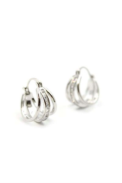 Royaleks Jewelled Hoop Earrings - Silver