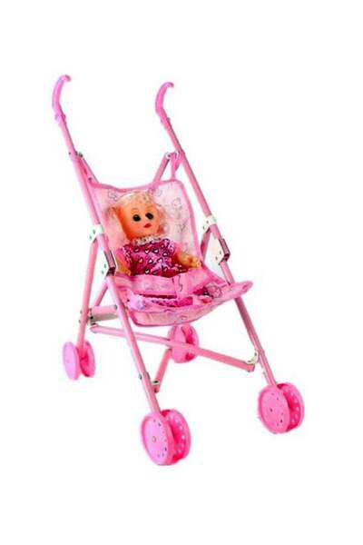 rexa بيت لعب مع عربة أطفال صغيرة 42 × 50 × 22 سم