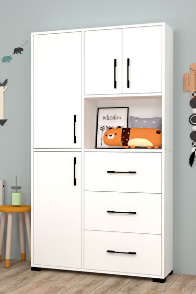 MOBİLİQUE Berlin Çekmeceli ve Kapaklı Çok Amaçlı Dolap