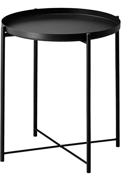 Generic Round Rust And Water Resistant Coffee Side Table, Bedside Table For L...