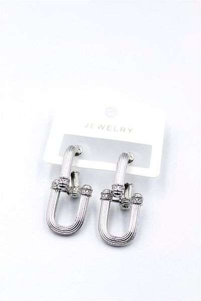 MR RZN STORE Tf Chain Earrings - Silver