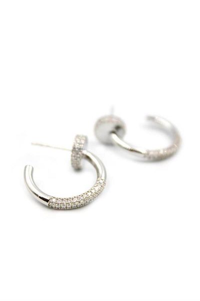 MR RZN STORE Nails Earrings - Silver