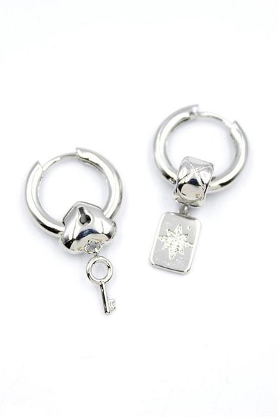 MR RZN STORE Lock Earrings - Silver