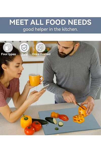 COOYA 4 PCS Cutting Board,with Holder and Index Color Coded,Preventing Cross Contamination