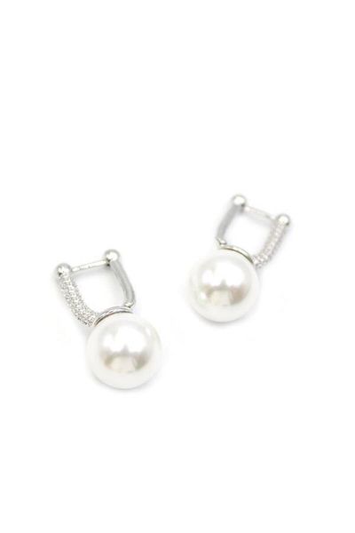 Royaleks Pearl Earrings - Silver