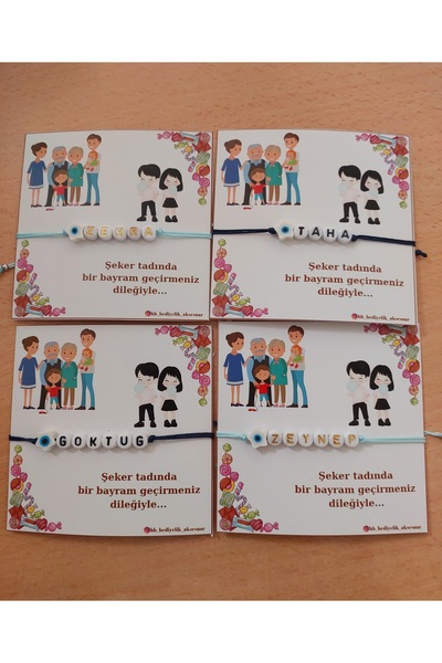 H&B Boutique 15 adet kişiye özel isimli bileklik karne,mezuniyet,Kur'an tören...