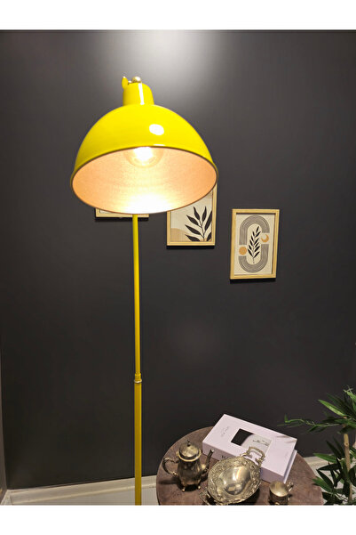 Luzarana Dolce Taksi Sarısı Lambader Hareketli Başlık Modern Dekoratif Metal Tasarım Çalışma & Oturma Odası