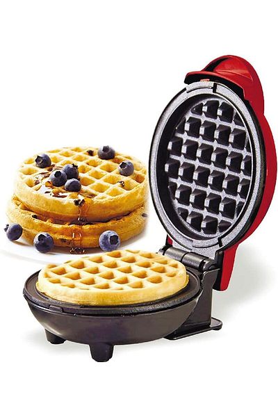 fulina 420w Waffle Maker, Fast Production, Suitable for Bread/Pizza/Mini Cakes/Sandwiches, Red and Black