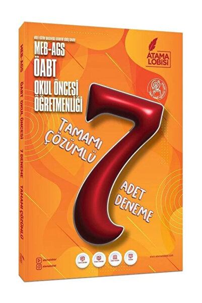 Atama Lobisi ÖABT MEB-AGS Okul Öncesi Öğretmenliği Tamamı Çözümlü 7 Deneme-Atama Lobisi Yayınları-Komisyon
