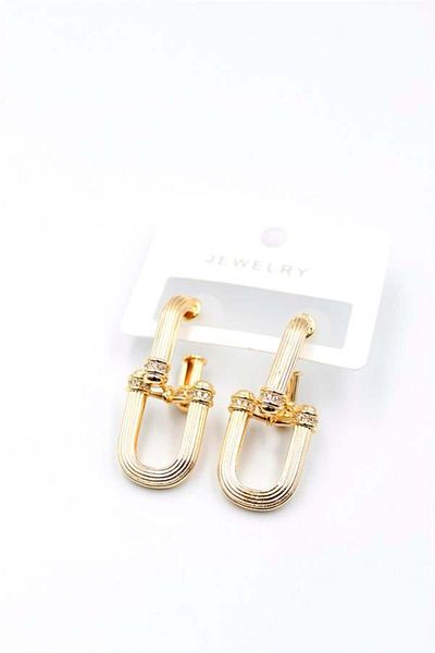 Royaleks Tf Chain Earrings - Gold