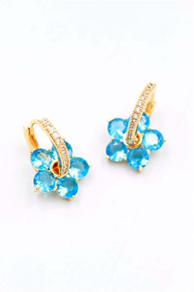 teknoparkx Stone Flower Earrings - Blue