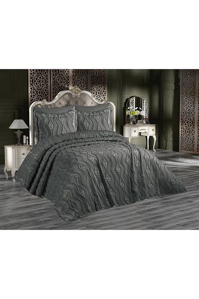 AYHANHOME Bohemian Tasseled Boxed Double Bedspread Set