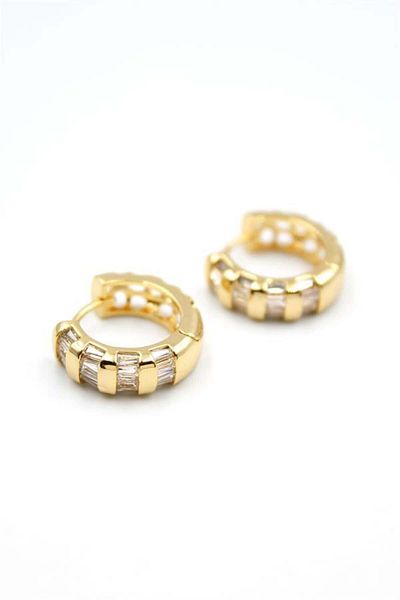 Royaleks Jewelled Hoop Earrings - Gold