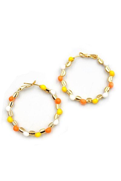 MR RZN STORE Enameled Hoop Earrings - MULTICOLOR