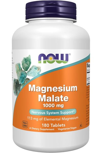 Now Foods مالات المغنيسيوم، 1000 ملغ، 180 قرصًا