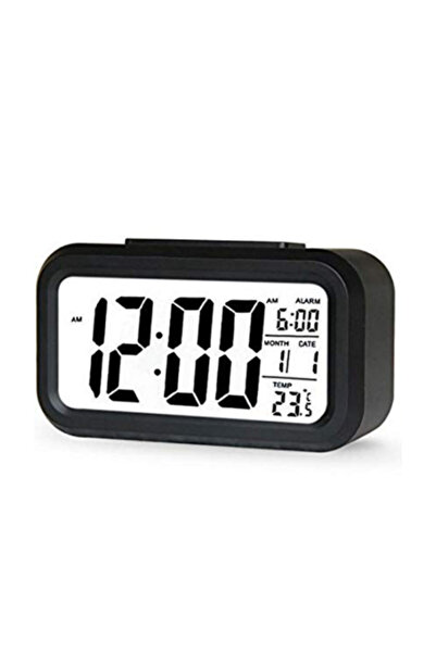 MACON Optically Controlled LCD Alarm Clock with Light Sensor, Temperature Display & Snooze