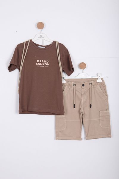 xo kids moda Комплект шорти за момче, горнище и долина, 8-14 години, 4141