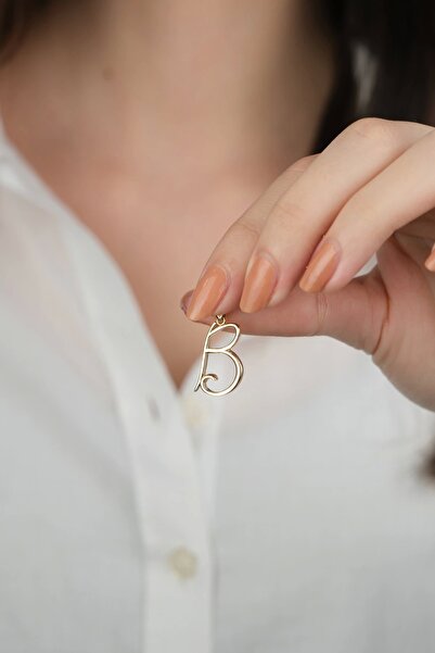 Güzide Kuyumcu 14 Ayar Altın B Harfli Kolye Ucu 433