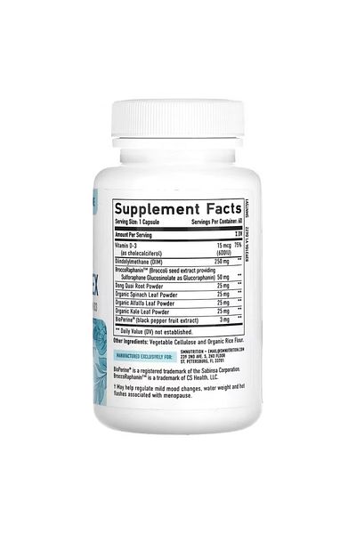 SMNutrition Diindolylmethane Compound4Women,to Control Hormones,Water Balance&Mood in Women,250 Mg,60Capsules