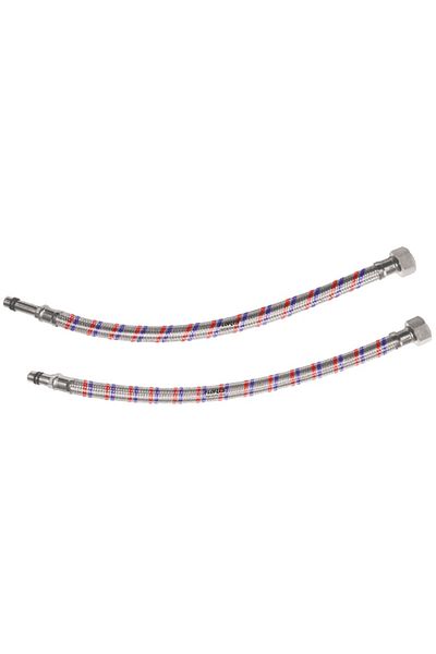 flores Water connection for faucet, stainless steel, 1/2,600 mm, Fi, 2 pcs / set