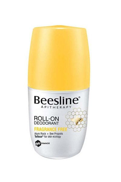 Beesline Fragrance-Free Roll-On Deodorant White/Yellow 50ml
