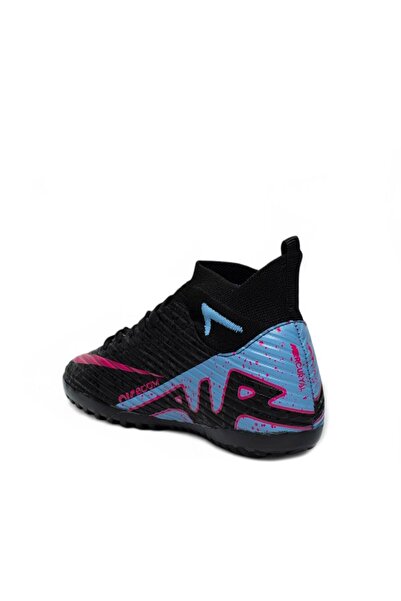 mugees Παπούτσια Halı Saha με μαύρες λιλά κάλτσες