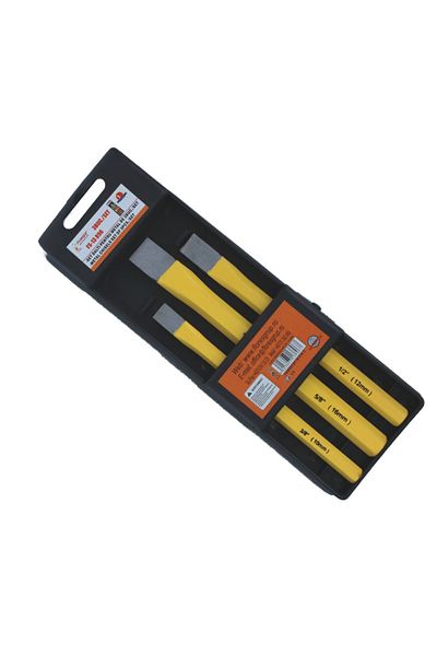 flores Set 3 dalti pentru metal, galben, 10 mm, 12 mm, 16 mm