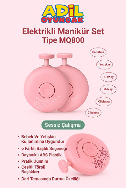 potasyum pembe 6 başlıklı kız bebek bakım törpüsü çoçuk tırnak ürünü