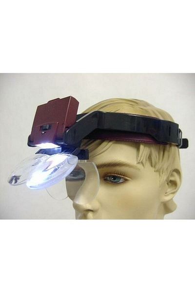Skygo Lens Mounted 4 Lens LED Lamp Hat Type Magnifier