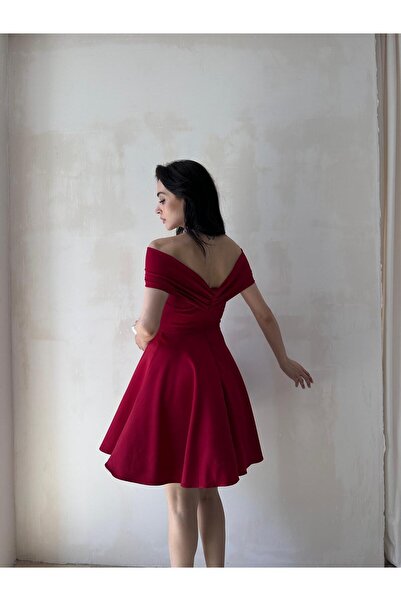 Mooi Butik Moreno Mini Dress 5032 - Burgundy