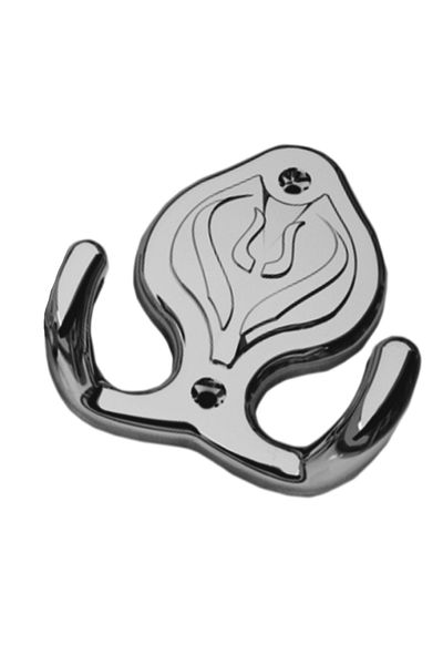 flores A405 coat rack, 2 hooks, shiny chrome
