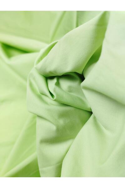 Kumaş Parça Тканина типу поплін відкритого зеленого кольору, ширина: 150 см