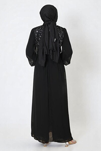 Missvalle Μαύρο κοστούμι σιφόν με παγιέτες 19190